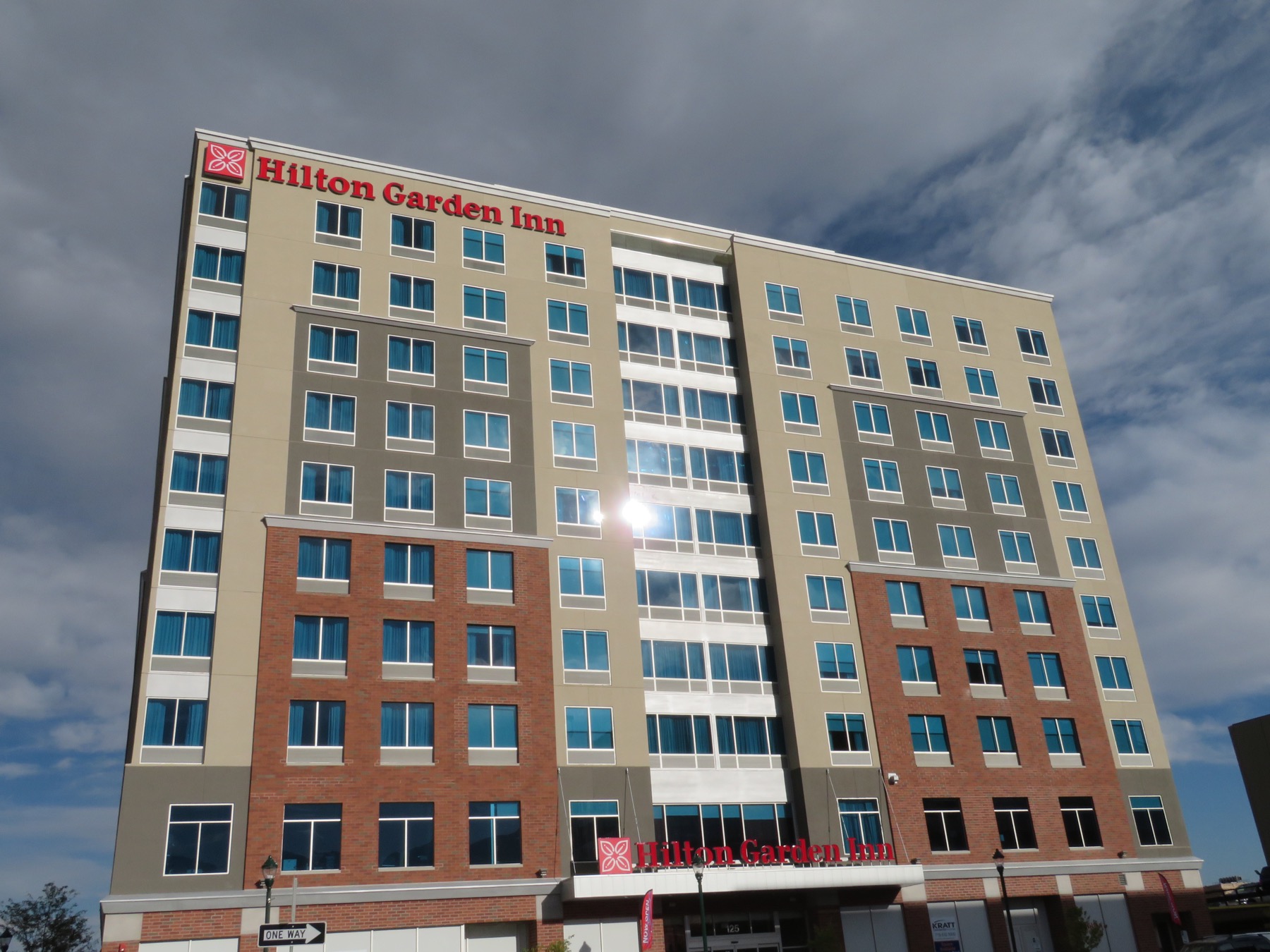 Hilton Garden Inn exterior in downtown Colorado Springs