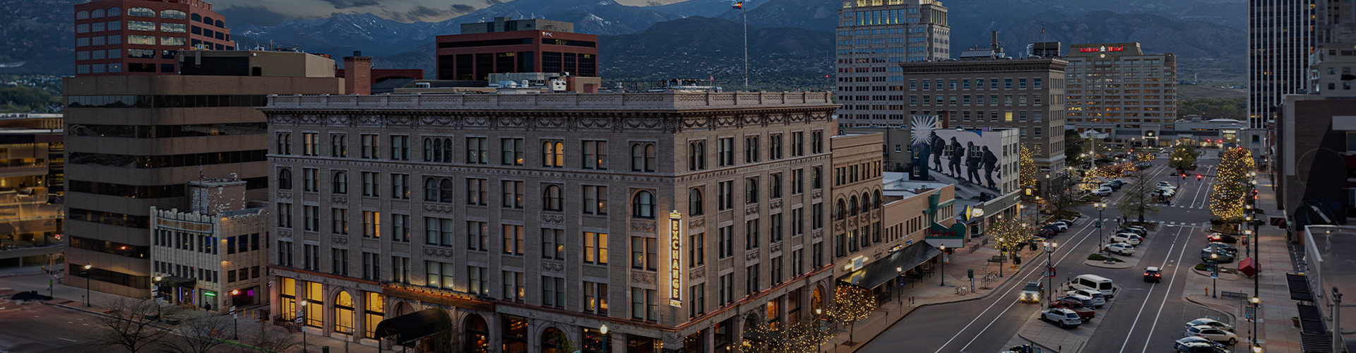 The Mining Exchange exterior in downtown Colorado Springs